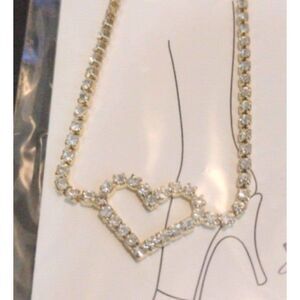 Swarovski 9.25" Gold Tone Crystal Ankle bracelet